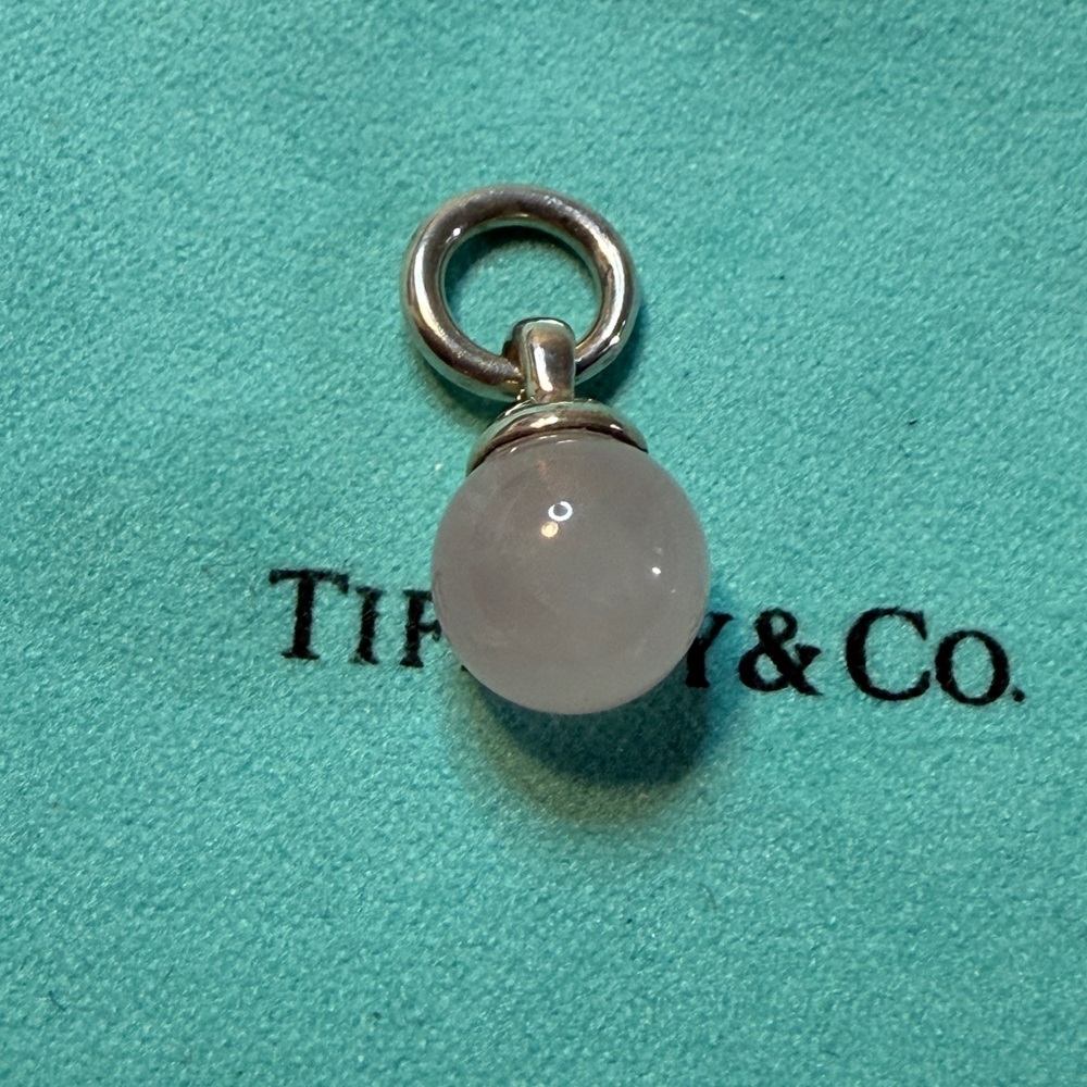 Tiffany & Co. Silver Fascination Pink Quartz Ball Charm
